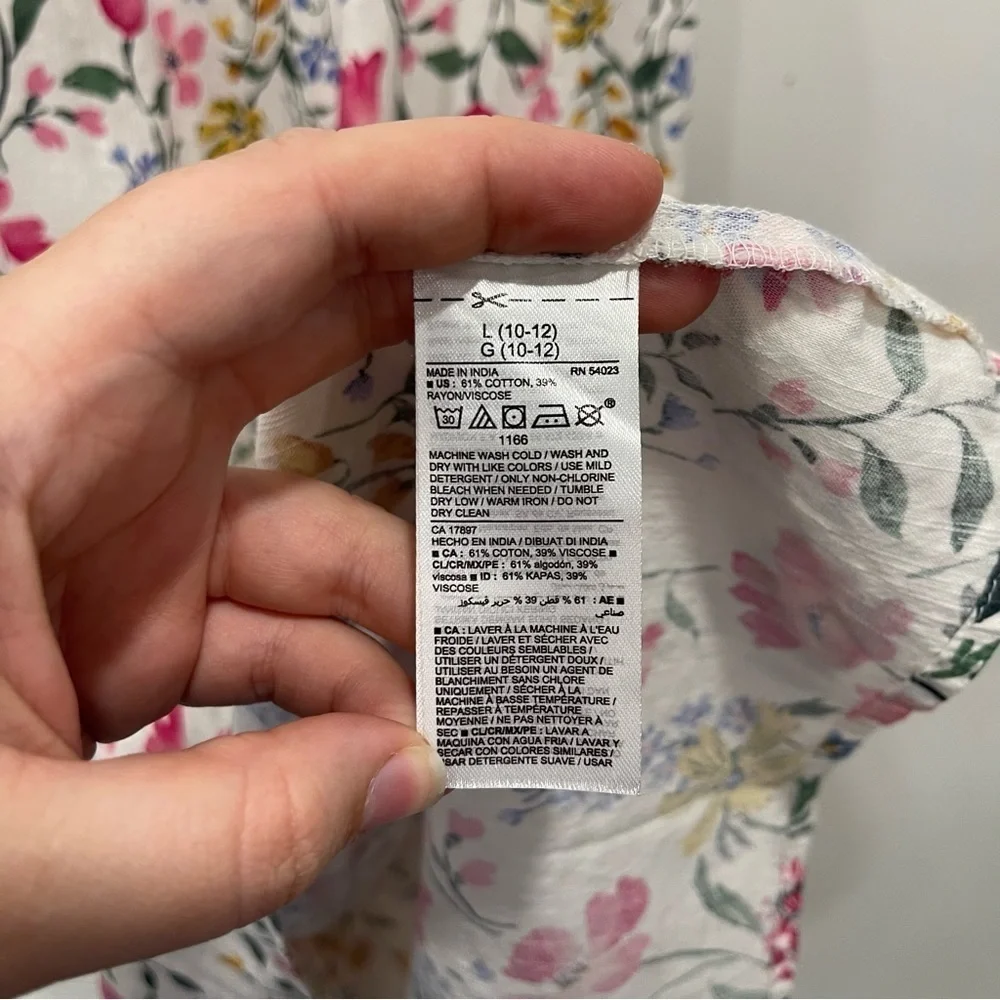 Old Navy Tie Shoulder Tiered Long Maxi Dress Floral Large 10-12